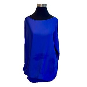 NWT -BCBG Maxazria Royal Blue Dress Dolman Sleeve Boat Neck Blouson Tunic Size M